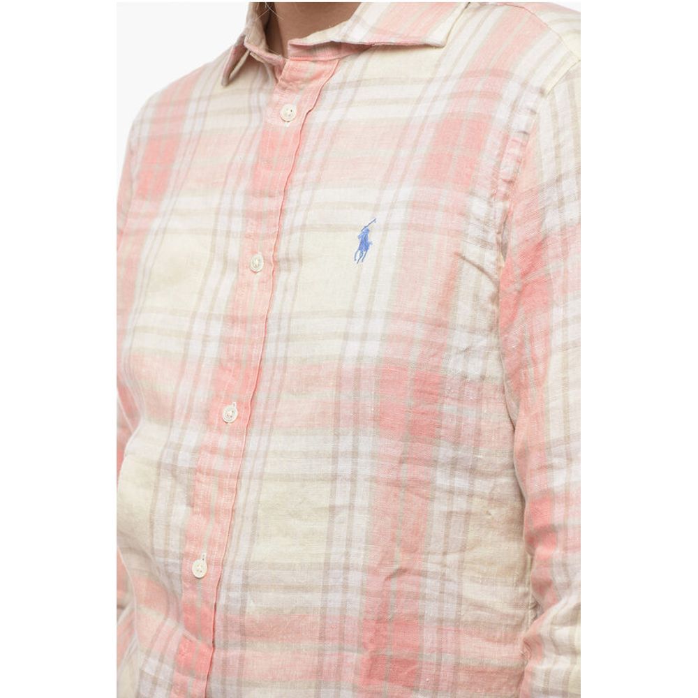 Polo Ralph Lauren Plaid Motif Classic Fit Linen Shirt