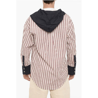Bluemarble Bengal Striped Maxi Overshirt with Hood