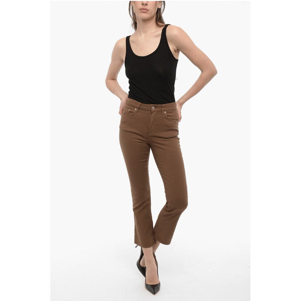 Department 5 5-Pockets Cropped CLAR Pants with Logo-Button