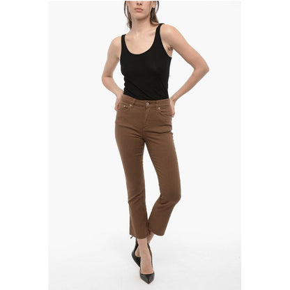 Department 5 5-Pockets Cropped CLAR Pants with Logo-Button