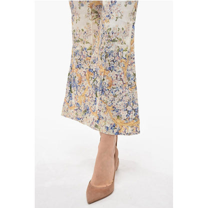 Zimmermann TAMA Flared Pants with Floral Pattern