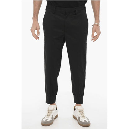 Neil Barrett Low Rise Stretch Cotton Slim Fit Pants