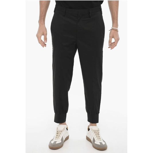 Neil Barrett Low Rise Stretch Cotton Slim Fit Pants