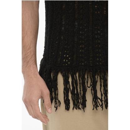 Andersson Bell Perforated Sleeveless GORDON Crew-neck Sweater with Fringes