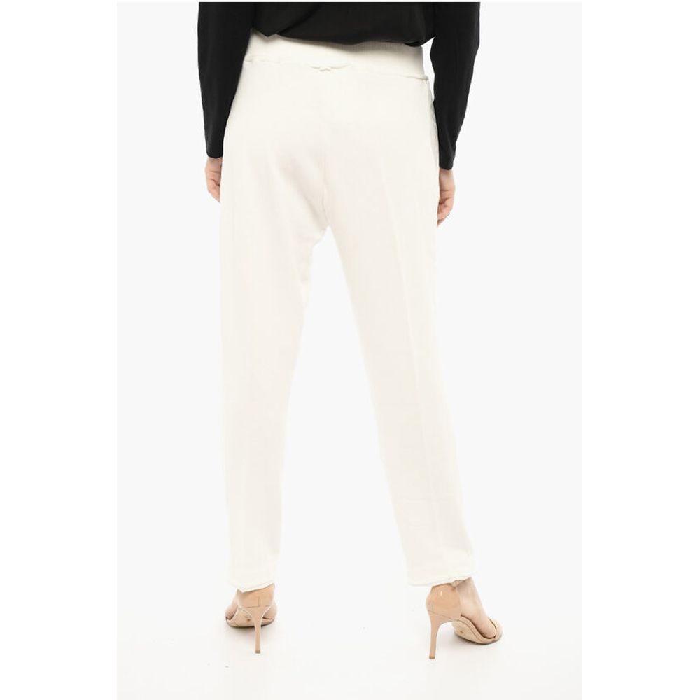 Woolrich Frayed-Hem Cotton Joggers with Side-Logo