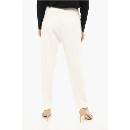 Woolrich Frayed-Hem Cotton Joggers with Side-Logo