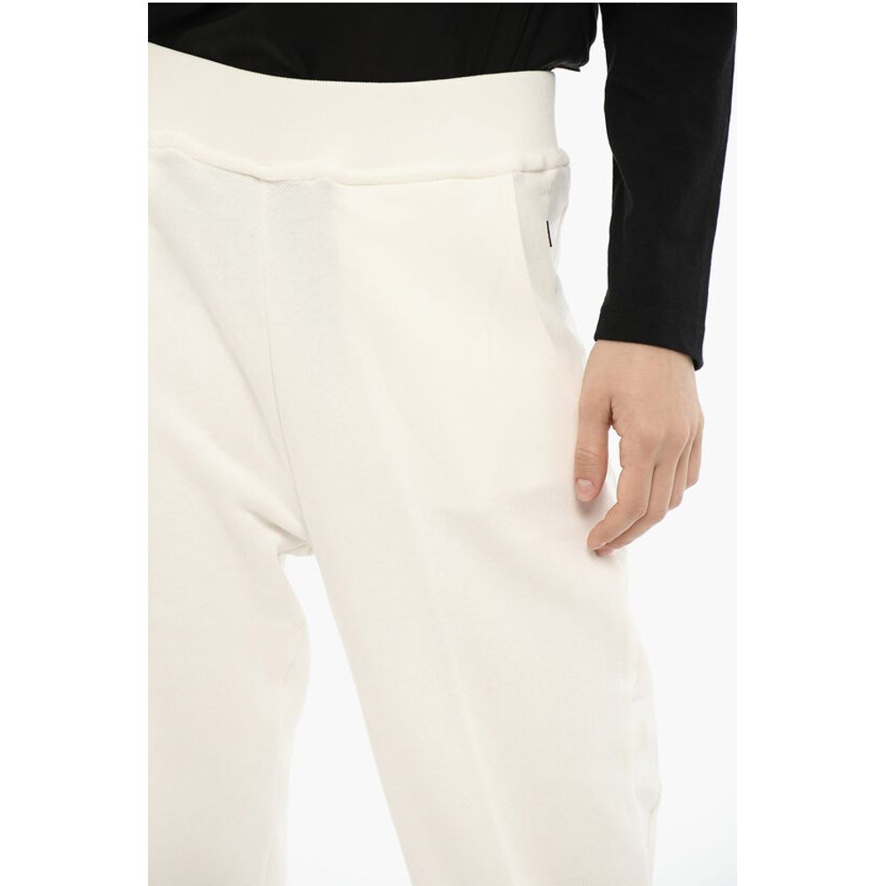 Woolrich Frayed-Hem Cotton Joggers with Side-Logo