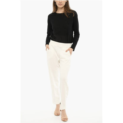 Woolrich Frayed-Hem Cotton Joggers with Side-Logo