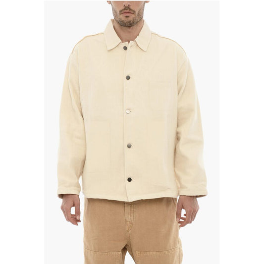 Airei Solid Color Lightweight Cotton Overshirt