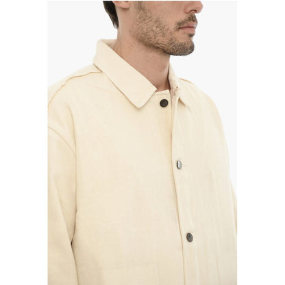 Airei Solid Color Lightweight Cotton Overshirt