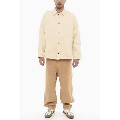Airei Solid Color Lightweight Cotton Overshirt