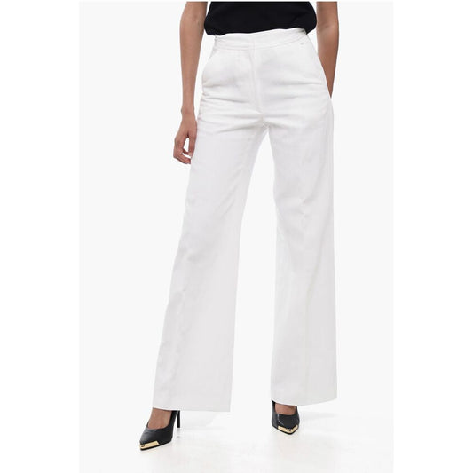 Dries Van Noten Linen Blend Straight Fit Pants