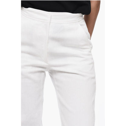 Dries Van Noten Linen Blend Straight Fit Pants