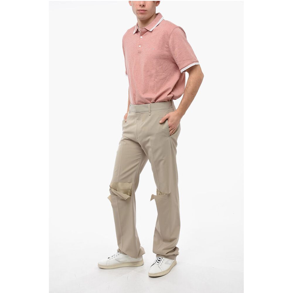 Givenchy Front-pleated Pants with Cut Out Detailing