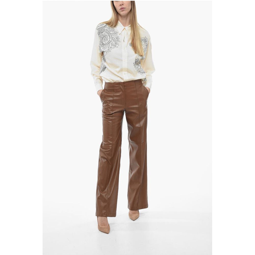 MSGM Straight Fit Eco-leather Pants