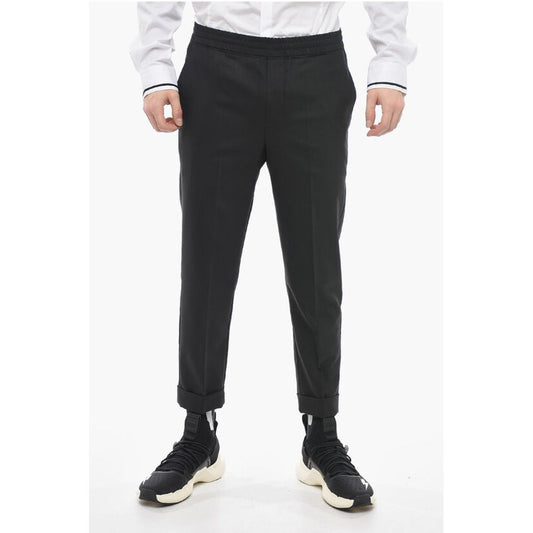 Neil Barrett Slim Fit REM Pants with Elastic Waistband