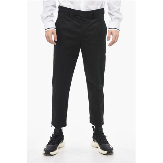 Neil Barrett Slim Fit Cotton Twill JAMIE Pants With Ankle Zip