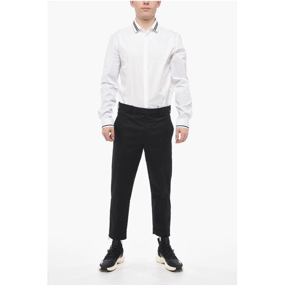 Neil Barrett Slim Fit Cotton Twill JAMIE Pants With Ankle Zip