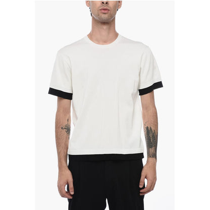 Neil Barrett Technical Fabric Loose Fit T-Shirt with Contrasting Edges