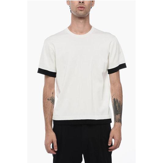 Neil Barrett Technical Fabric Loose Fit T-Shirt with Contrasting Edges