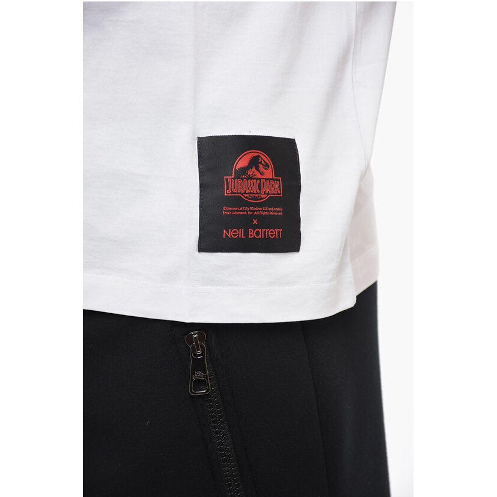 Neil Barrett JURASSIC PARK X NB Crew Neck HALF THUNDERBOLT Cotton T-Shirt