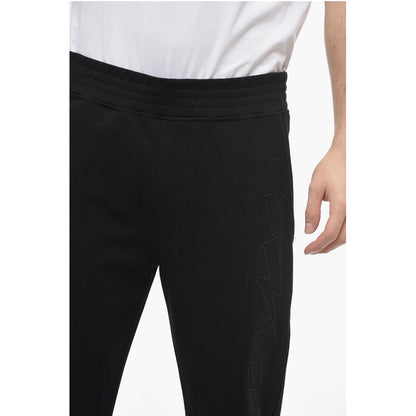 Neil Barrett Skinny Fit JUMBLED BOLTS Sweatpants with Embroideries