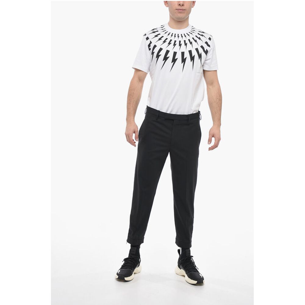 Neil Barrett Slim Fit JAMIE Chinos Pants with Ankle Zips