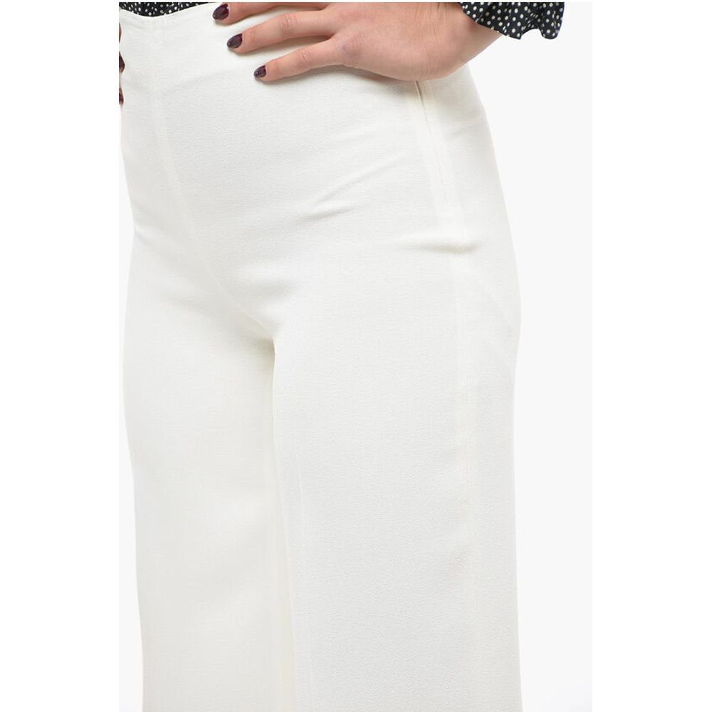 Stella McCartney Stretch Viscose Palazzo Pants with Hidden Closure