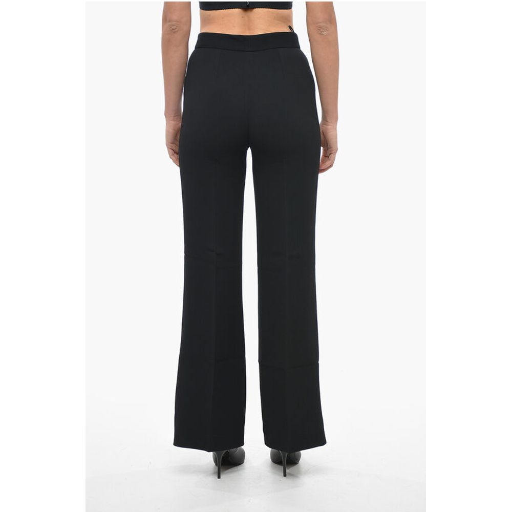 Stella McCartney Stretch Viscose Palazzo Pants with Hidden Closure