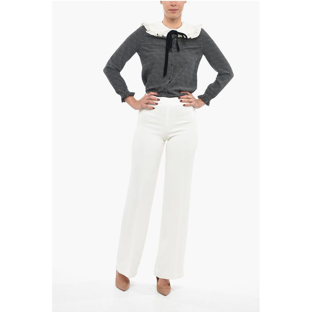 Stella McCartney Stretch Viscose Palazzo Pants with Hidden Closure
