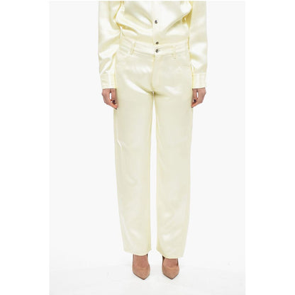 Bottega Veneta Viscose and Silk Blend Pants with Loose Fit