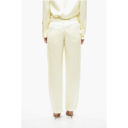 Bottega Veneta Viscose and Silk Blend Pants with Loose Fit