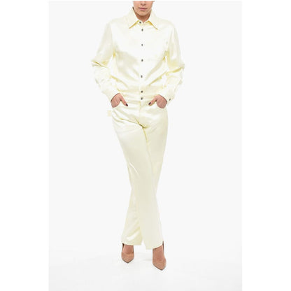 Bottega Veneta Viscose and Silk Blend Pants with Loose Fit