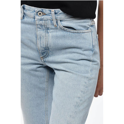 Off-White Fringed Bottom TWIST SEAM Skinny Fit Denims 17cm