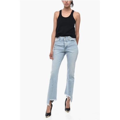 Off-White Fringed Bottom TWIST SEAM Skinny Fit Denims 17cm