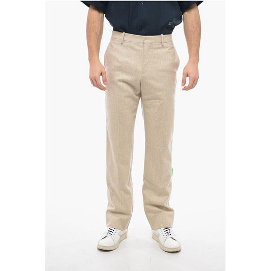 Off-White SEASONAL Virgin Wool Blend TAG Stright Fit Pants