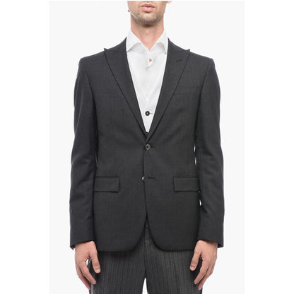 Corneliani CC COLLECTION 3-Piece CERIM.RESET Suit with Pinstriped Pants
