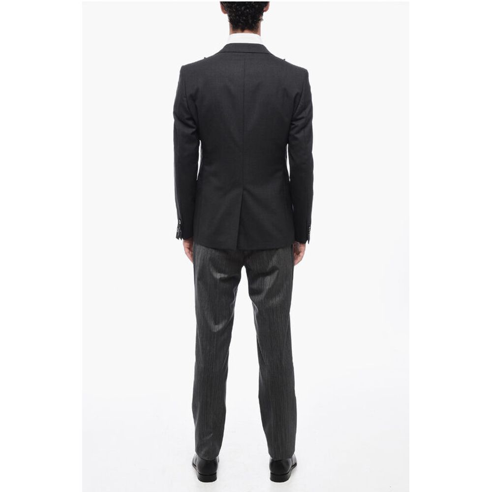 Corneliani CC COLLECTION 3-Piece CERIM.RESET Suit with Pinstriped Pants