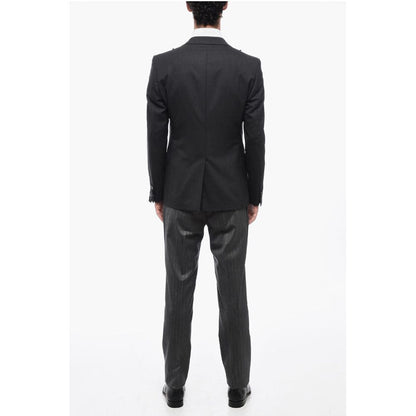 Corneliani CC COLLECTION 3-Piece CERIM.RESET Suit with Pinstriped Pants