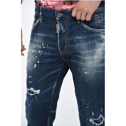 Dsquared² Tapered Fit SAILOR Denims with Vintage Effect 17cm