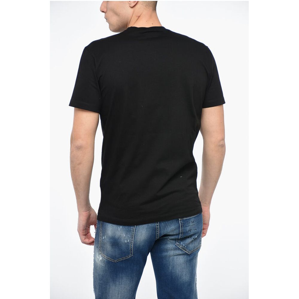 Dsquared² Crewneck COLOR WAVE T-Shirt with Multicolored Lettering