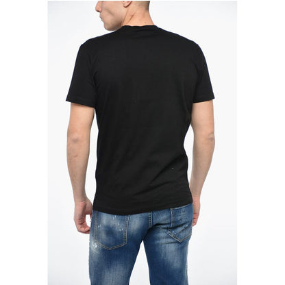 Dsquared² Crewneck COLOR WAVE T-Shirt with Multicolored Lettering