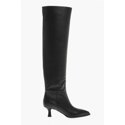 3Juin Over-the-Knee Leather Boots with Point Toe