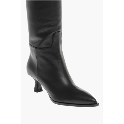 3Juin Over-the-Knee Leather Boots with Point Toe