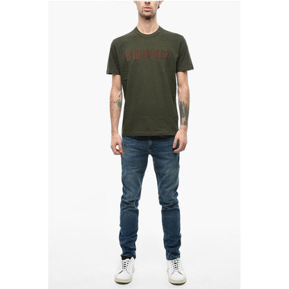Dsquared² Logoed Cool-fitting T-shirt with Distressed Detailing