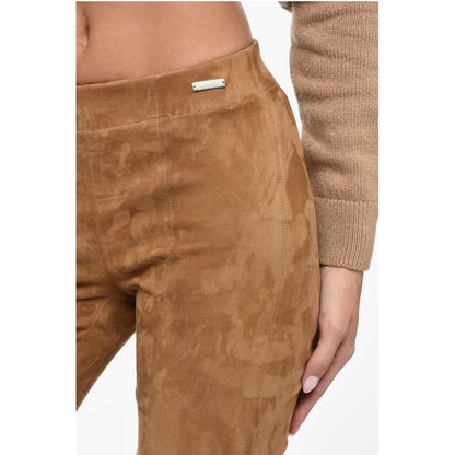 Woolrich Elastic Waistband Suede Leggings