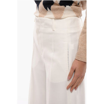 Super Blond High Waisted Palazzo Pants with Belt Loops