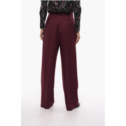 Super Blond Front-pleated Trousers with Wide-leg