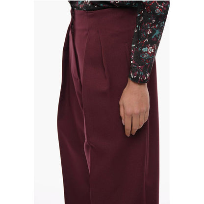 Super Blond Front-pleated Trousers with Wide-leg