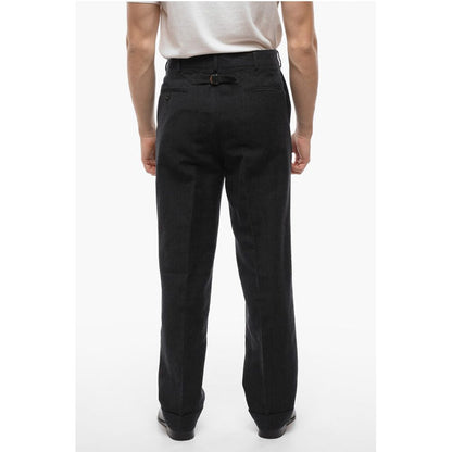 J.Press Wool and Linen Cuffed Hem Baggy Fit Pants